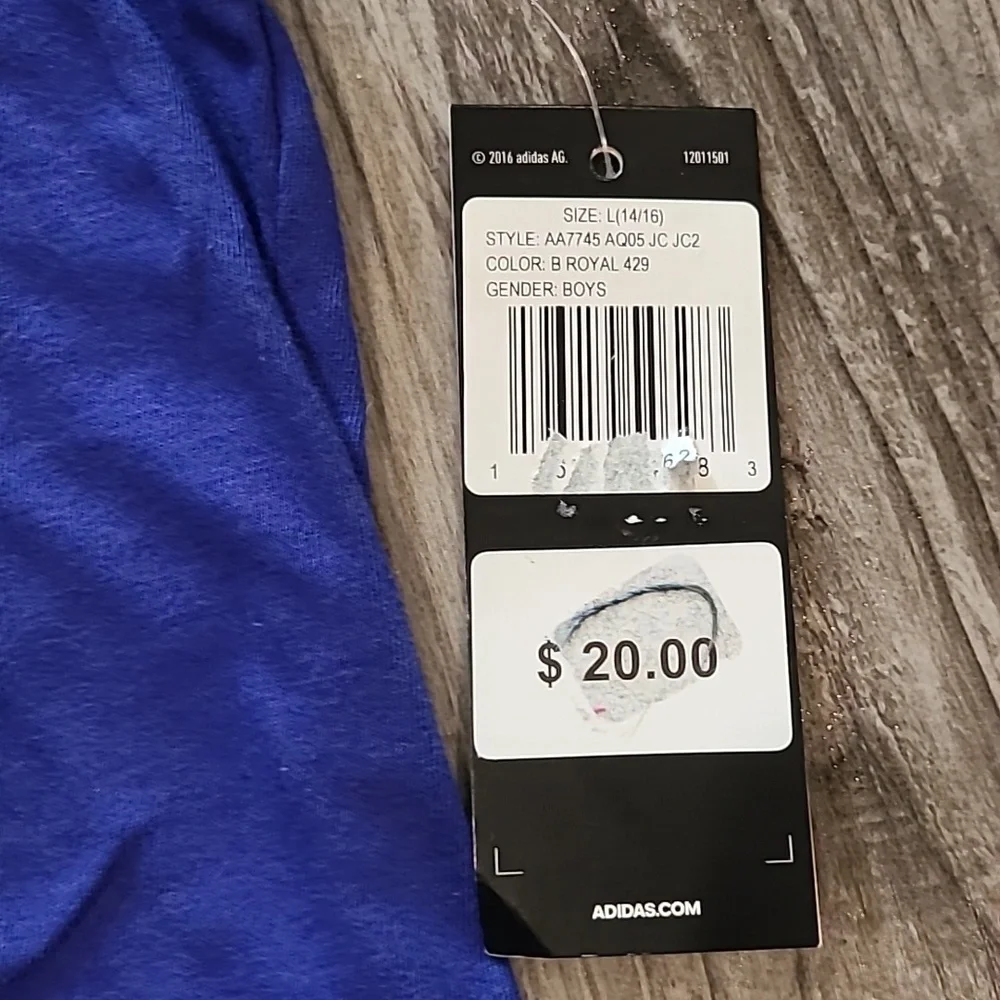 Adidas Royal Blue Tank and Charcoal Shorts Set Size Large